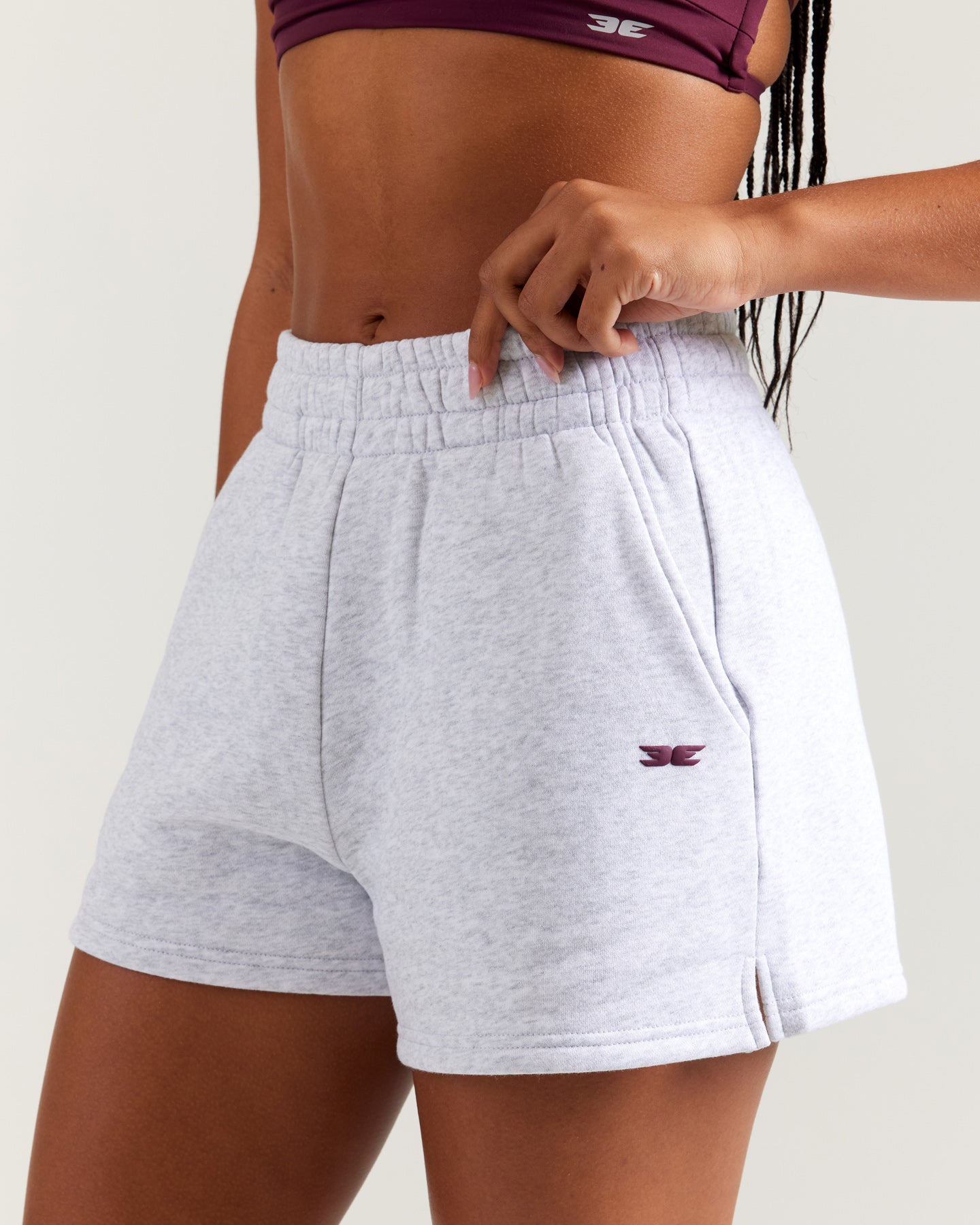 Omni Women's Shorts - Grey Marle/Cherry Cola