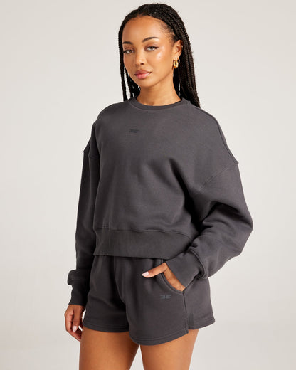 Omni Relaxed Crewneck - Charcoal/Charcoal