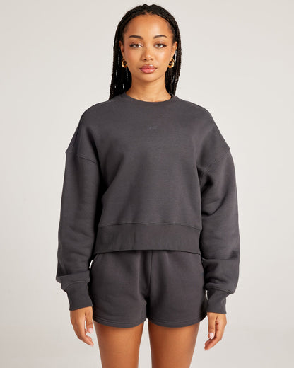 Omni Relaxed Crewneck - Charcoal/Charcoal