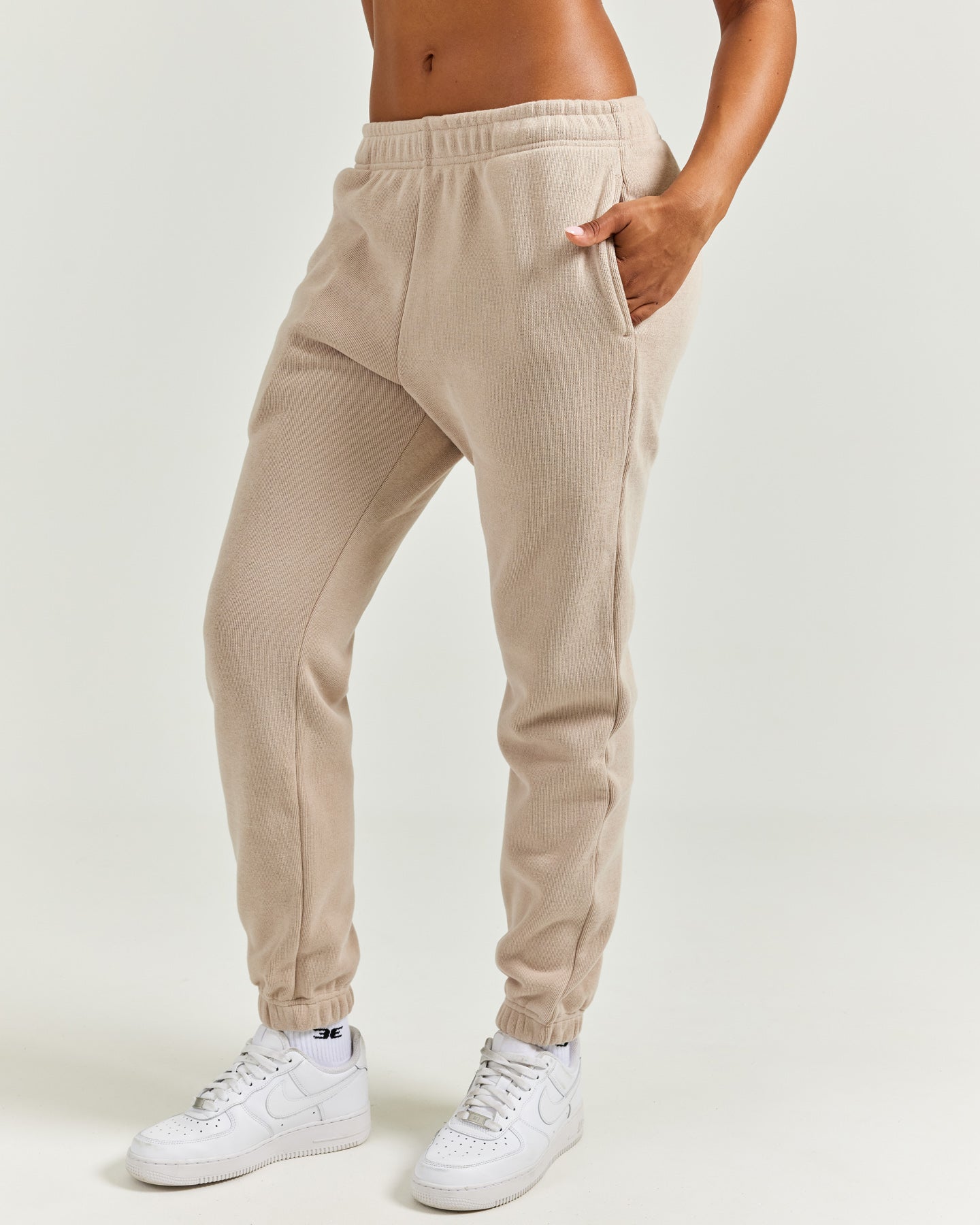 Heavy Weave Joggers - Taupe
